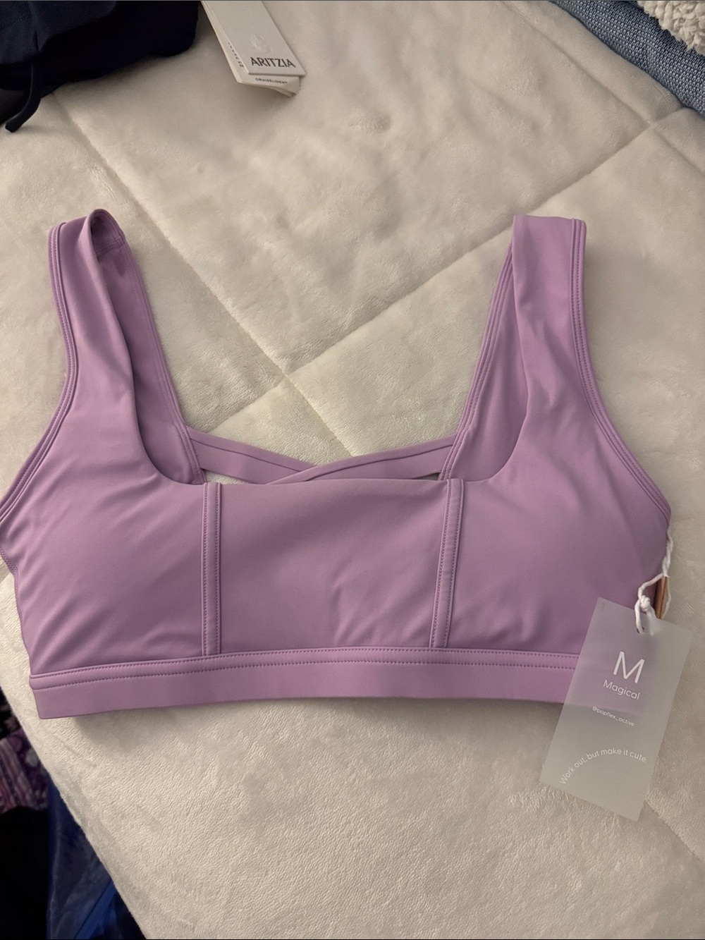 Lavender Crossback Medium Support Sports Bra